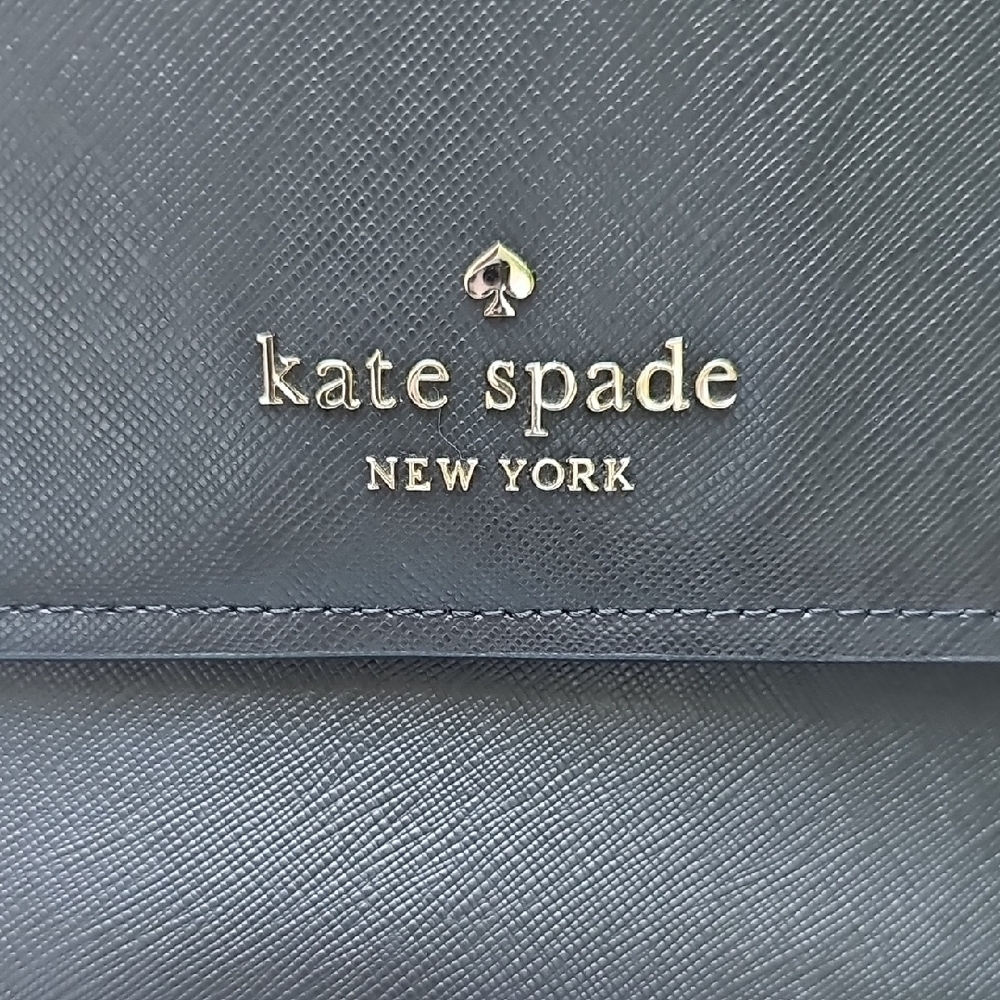 Kate Spade New York Staci Saffiano Leather Flap Shoulder Bag, Black - Picture 2 of 10